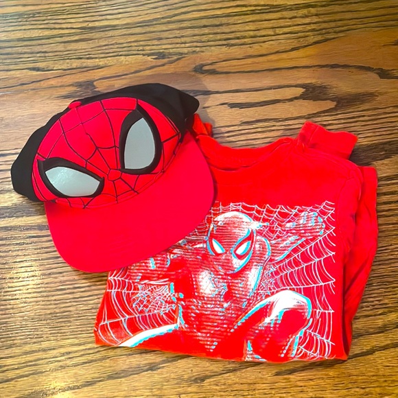 Marvel Other - Marvel Spiderman long sleeve tee and hat set